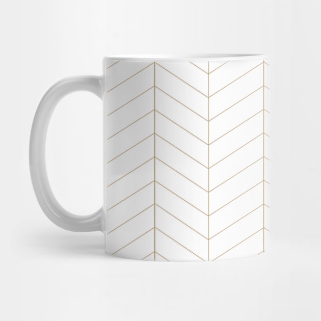 Herringbone Pattern - Gold by NolkDesign